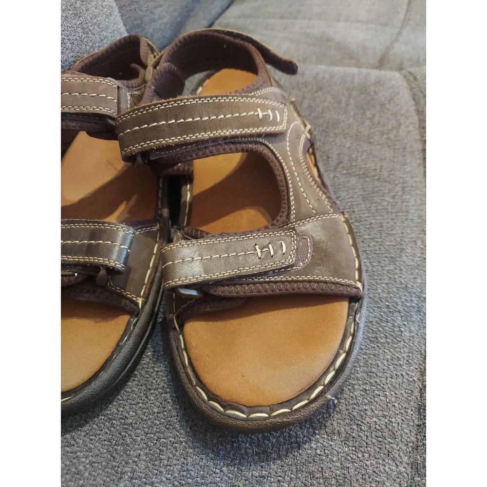 Propet Jordy Men's Sandal,‎ Coffee Bean, Size 12 M(D) Leather Upper Summer Shoes